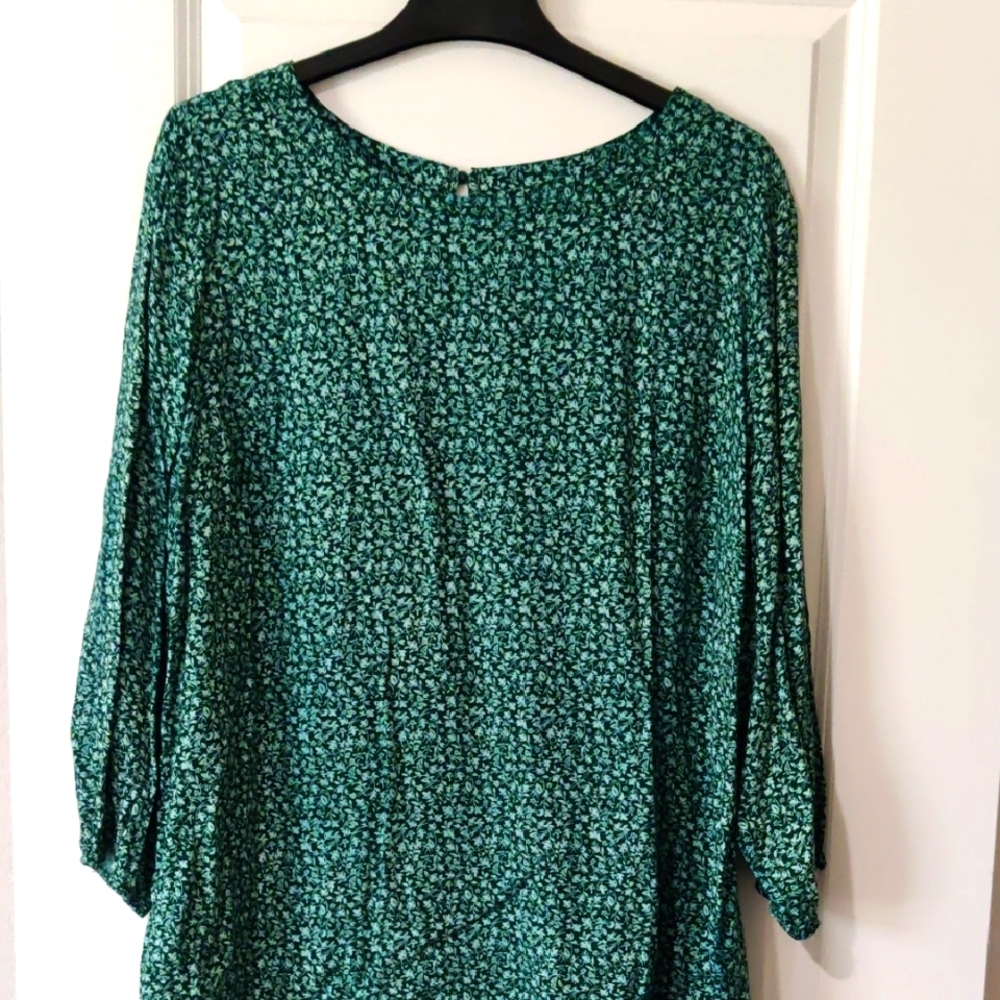 Green Floral Blouse